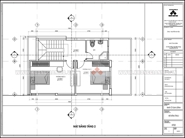 mặt bằng tầng 2 - Thiet ke noi that biet thu dep